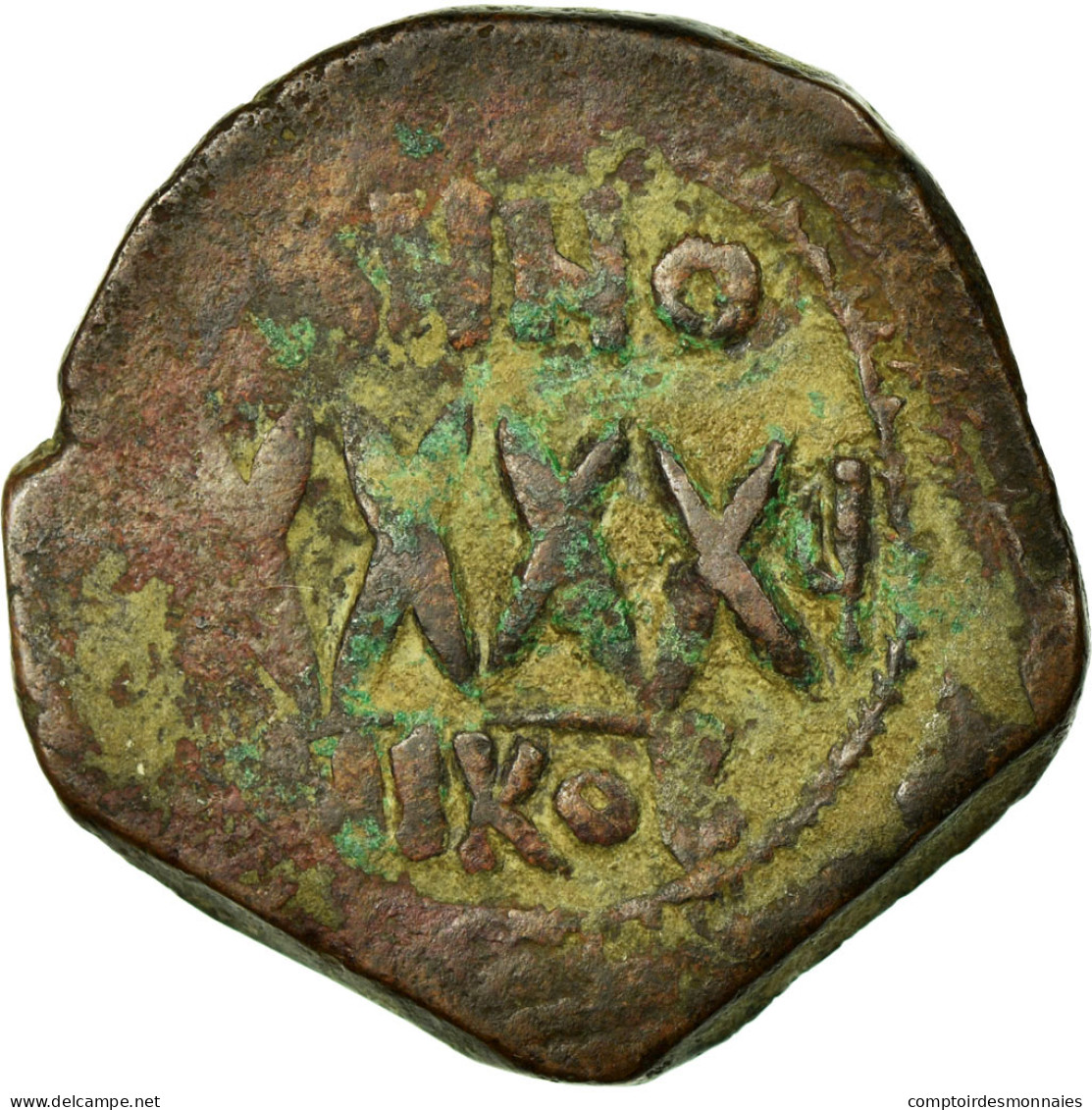 Monnaie, Phocas 602-610, Follis, Nicomédie, TB, Cuivre - Bizantine