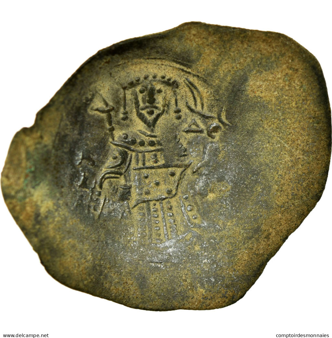 Monnaie, Isaac II Angelus 1185-1195, Aspron Trachy, Constantinople, TB+, Billon - Byzantium