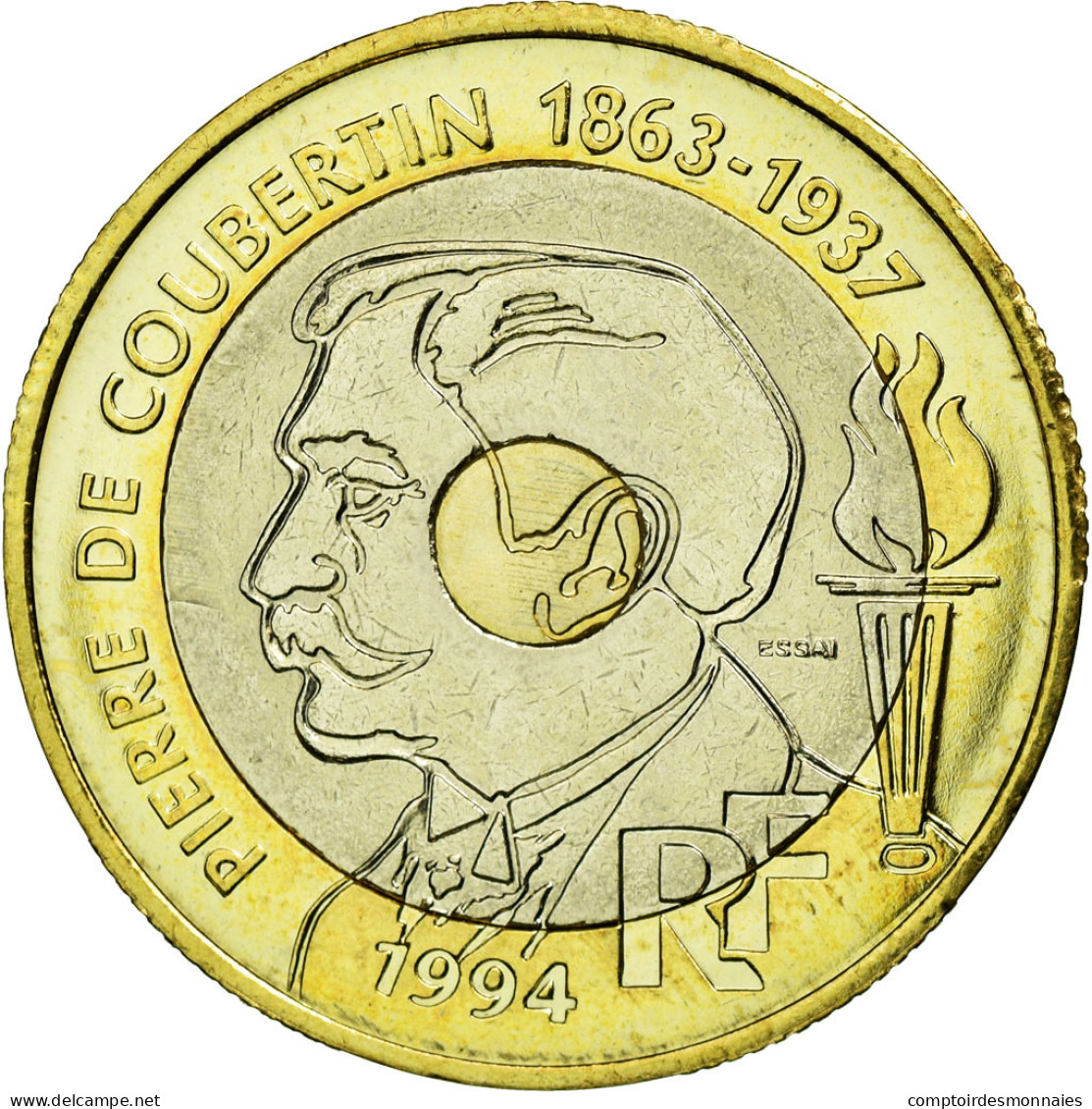 Monnaie, France, 20 Francs, 1994, FDC, Bimetallic, Gadoury:873 - Essays & Proofs