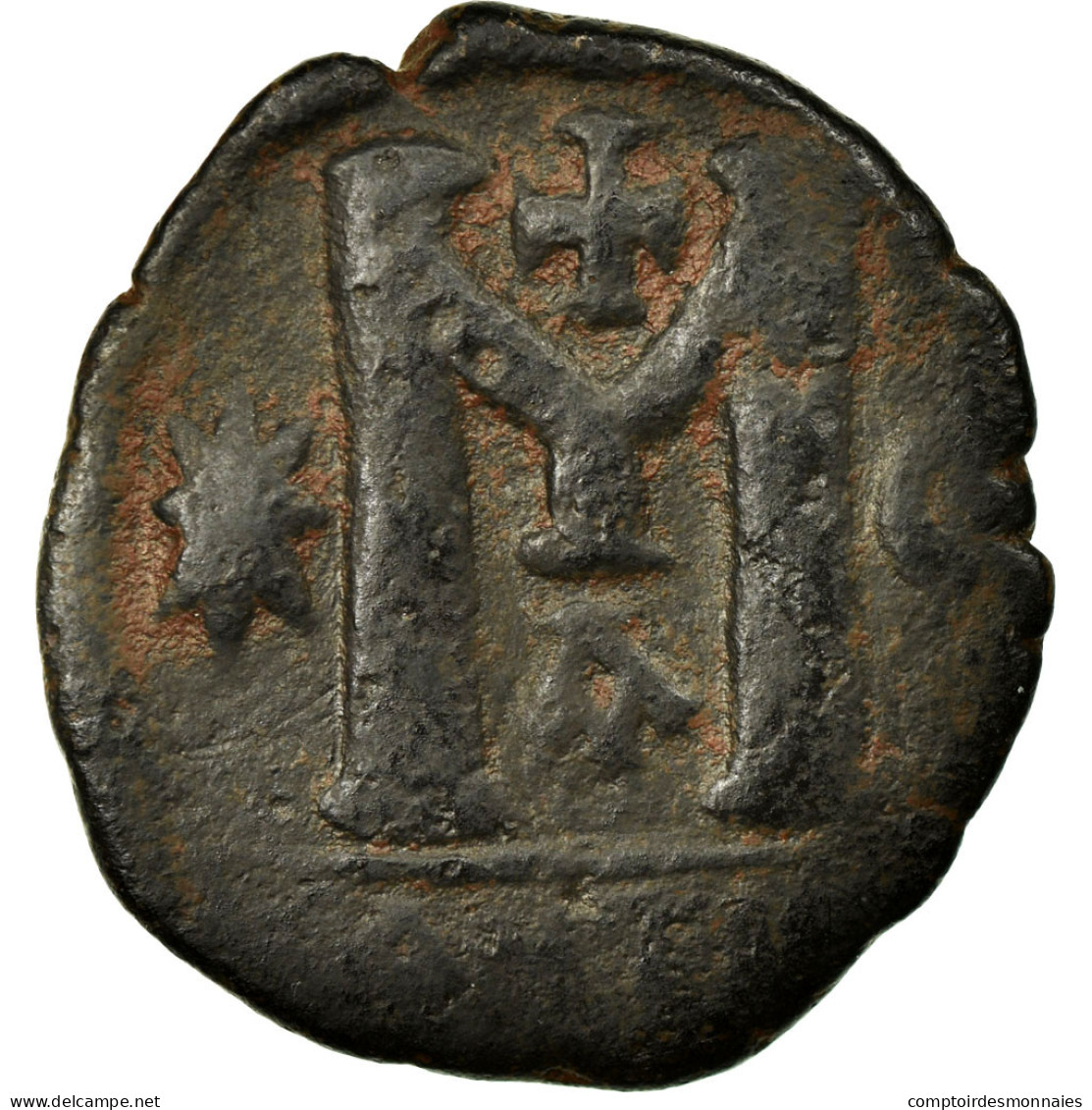 Monnaie, Justin I 518-527, Follis, Constantinople, B, Cuivre - Bizantine