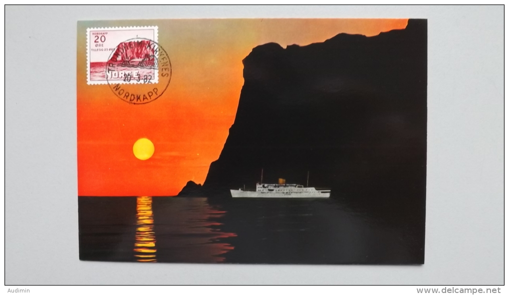 Norwegen 285 Yt 247 Maximumkarte MK/MC, SST Nordkapp 20.3.1987, Nordkap - Maximum Cards & Covers