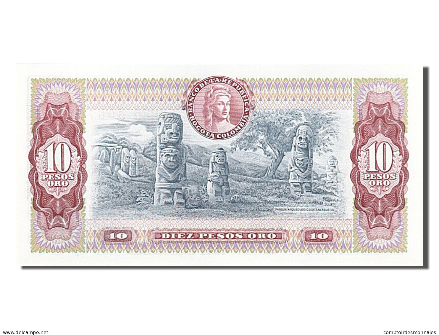 [#254013] Colombie, 10 Pesos Oro, Type Narino - Colombie