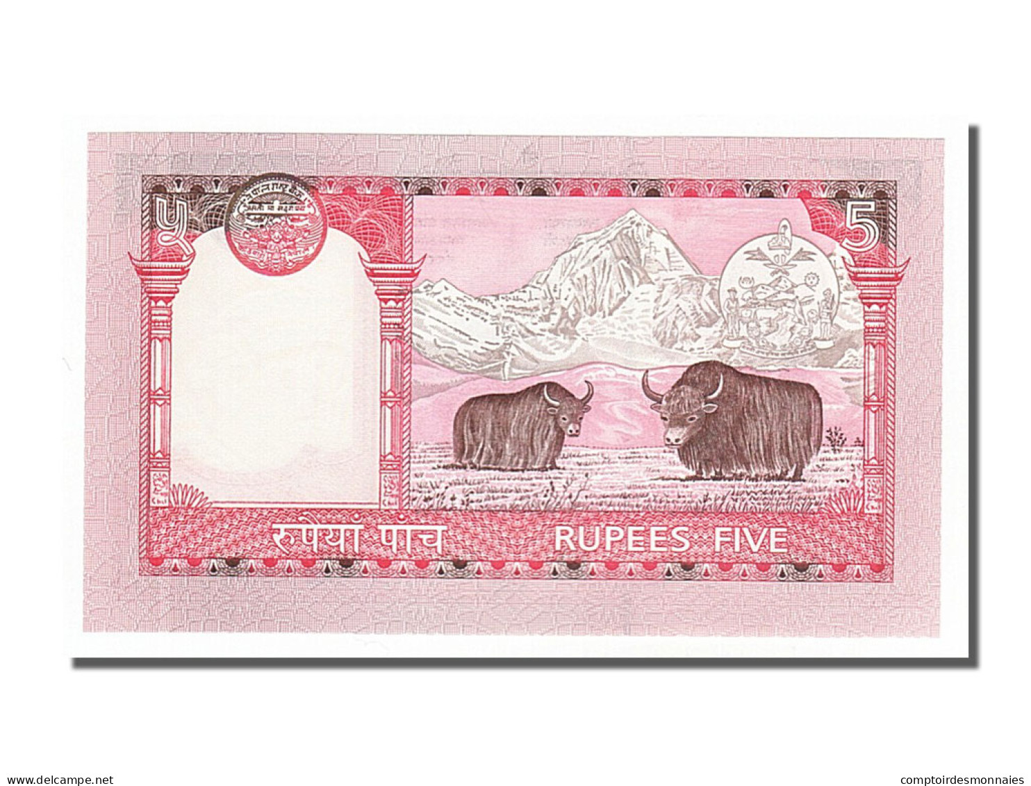 Billet, Népal, 5 Rupees, 2005, NEUF - Népal