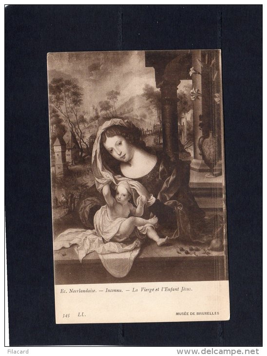 44856   Belgio,   Musee  De  Bruxelles -   Ec. Neerlandaise -  La  Vierge  Et  L"Enfant Jesus,  NV - Musei