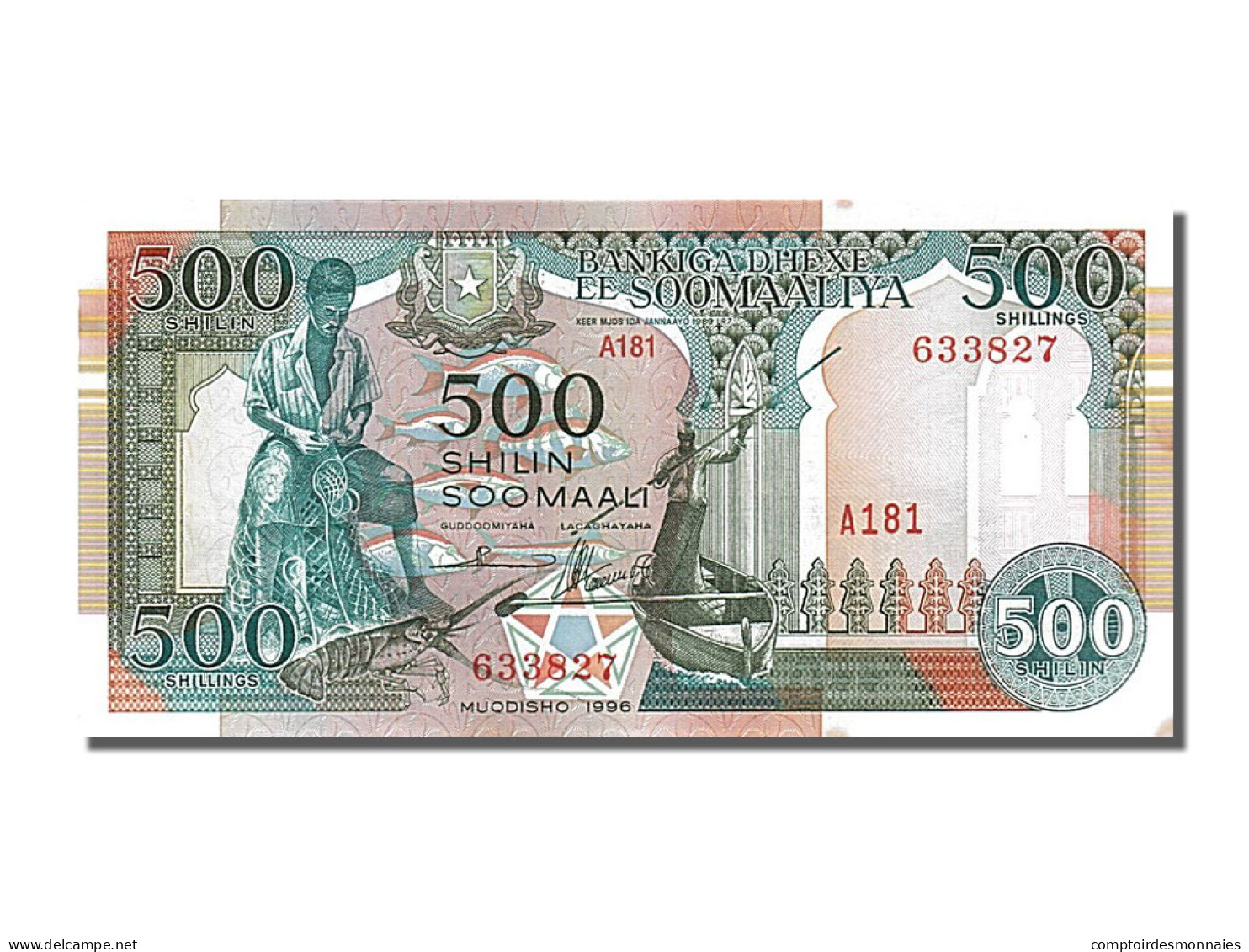 Billet, Somalie, 500 Shilin = 500 Shillings, 1996, 1989-01-01, NEUF - Somalia