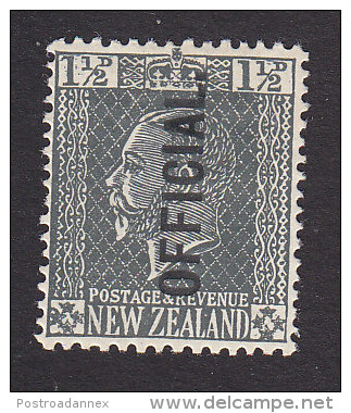 New Zealand, Scott #O42, Mint Hinged, George V Overprinted, Issued 1916 - Officials