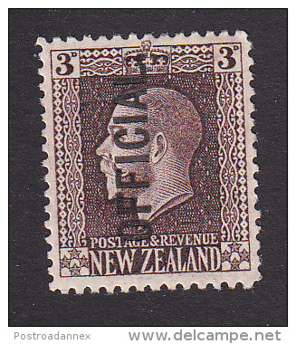 New Zealand, Scott #O47, Mint Hinged, George V Overprinted, Issued 1916 - Officials