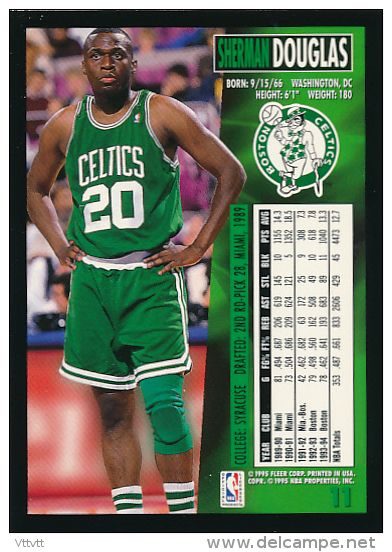 Basket, NBA, Fleer 94/95 : SHERMAN DOUGLAS, BOSTON CELTICS, N° 11 - 1990-1999