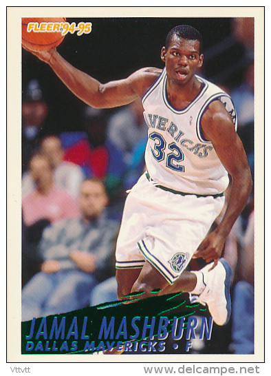 Basket, NBA, Fleer 94/95 : JAMAL MASHBURN, DALLAS MAVERICKS, N° 51 - 1990-1999