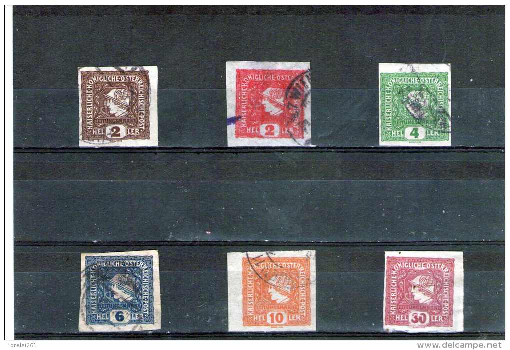 1916 - Timbres Pour Journaux  Mi 212/216 Et Yv 20/24 édition Complète Avec 2 H ROUGE - Zeitungsmarken