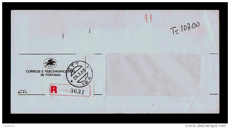 Portugal Covers 1988 RARE POSTAGE TAXE DUE (T) In OFFICIAL Cover Mail CTT Post Office Gc1672 - Lettres & Documents