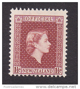 New Zealand, Scott #O101, Mint Never Hinged, Queen Elizabeth II, Issued 1954 - Officials