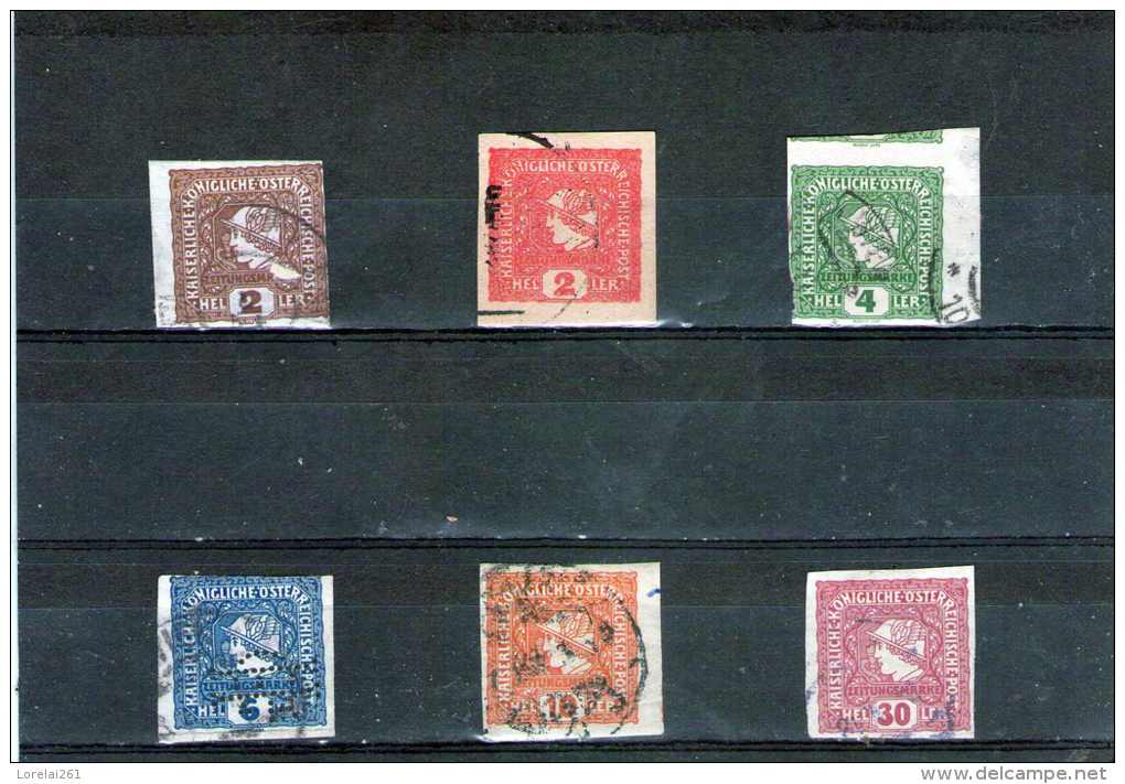 1916 - Timbres Pour Journaux  Mi 212/216 Et Yv 20/24 édition Complète Avec 2 H ROUGE - Newspapers