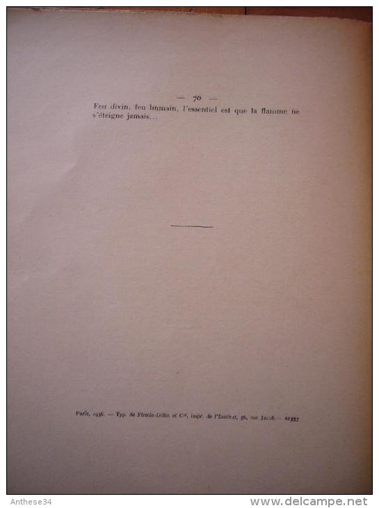 Discours Académie Française Pour Georges Duhamel Publié Par L´Institut De France  1936 , 70 Pages - 1901-1940