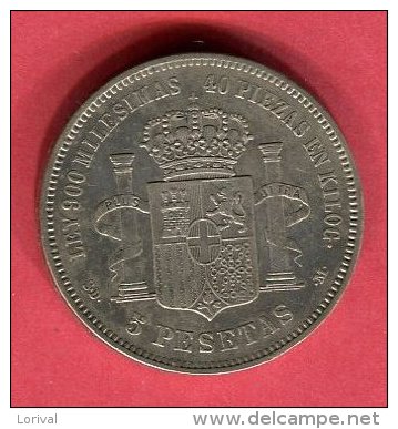 ESPAGNE AMEDEO I 5 PESETAS 1871 TB+ 30 - Autres & Non Classés