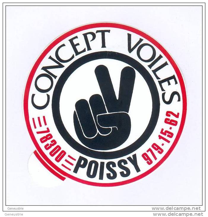 Sticker Autocollant " CONCEPT VOILES " à Poissy 78 Yvelines - Autres & Non Classés