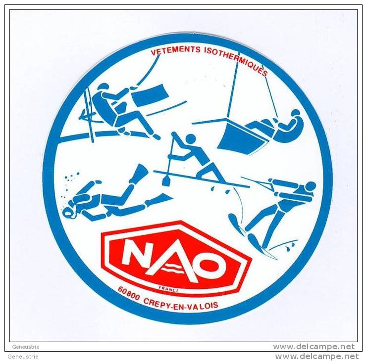 Sticker Autocollant " NAO " Vétements Isothermiques à Crépy En Valois 60 Oise - Autres & Non Classés