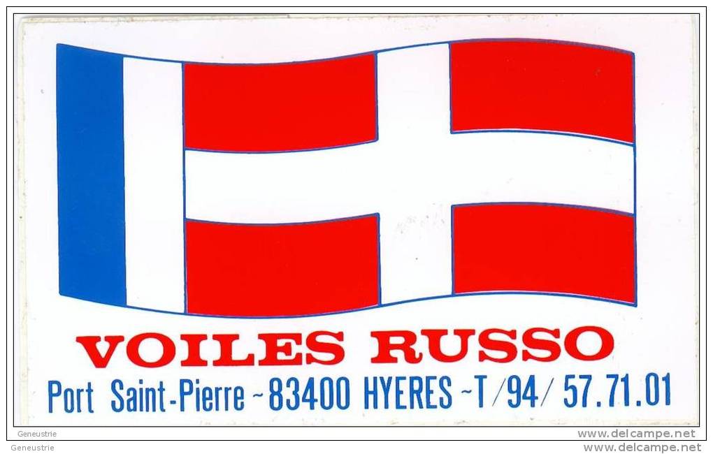 Sticker Autocollant " VOILES BRUSSO " à Port Saint Pierre Hyères 83 Var - Autres & Non Classés