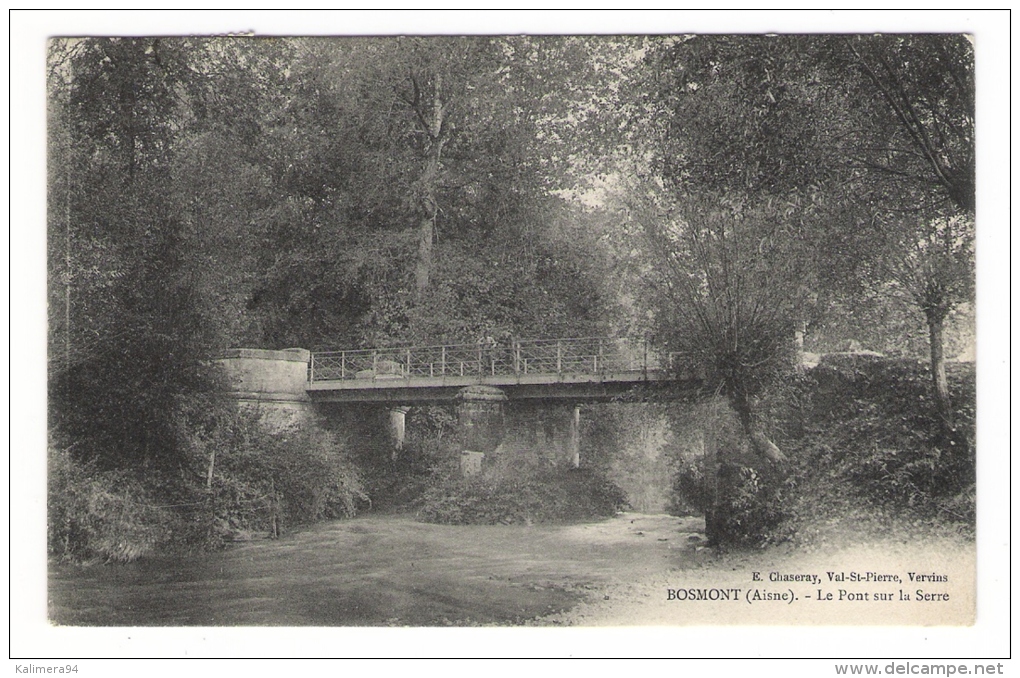 AISNE  /  BOSMONT  /  LE  PONT  SUR  LA  SERRE  /  Cachet Privé Au Dos : Louis TESTARD , Publiciste à MARLE - Other & Unclassified