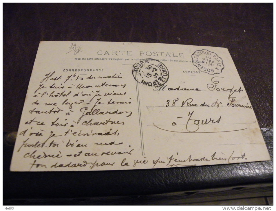 A50..CPA..28...MAINTENON...Vue Prise Rue Saint-Pierre.HOTEL....EURE ET LOIR. .rare Beau Plan Animé.écrite & Voyagée 1907 - Maintenon