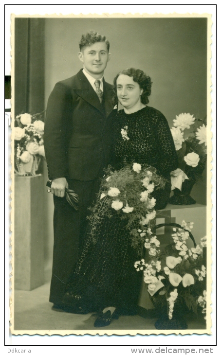 Originele Fotopostkaart - Huwelijk - Uitgever Erembodegem - Noces