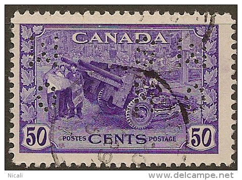 CANADA 1942 50c OHMS SG O149 U #AO232 - Perforadas