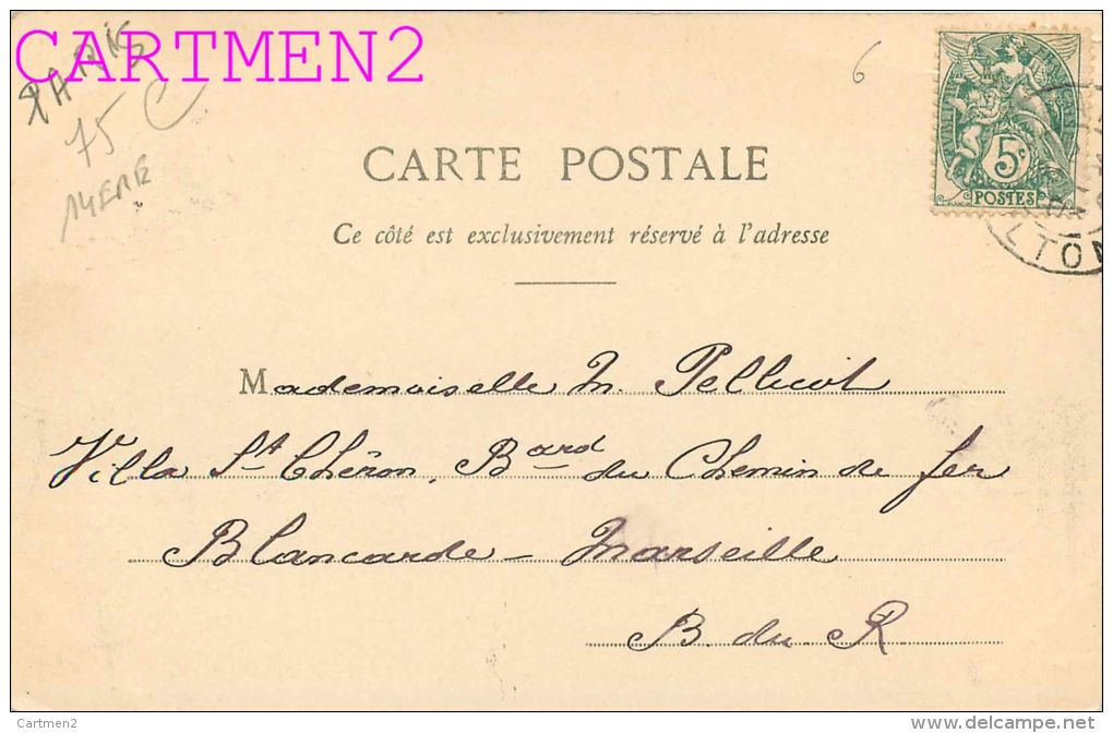 PARIS LA GARE DE MONTPARNASSE TRAMWAY 1900 - Distrito: 14