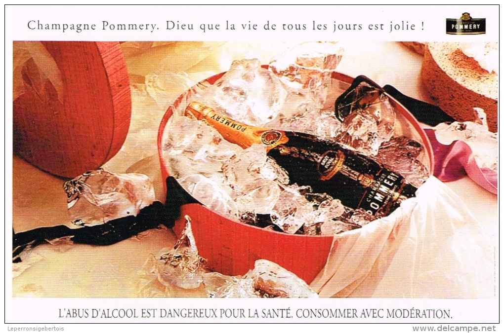 Lot De 3 Cartes Postales Champagne Pommery - Publicité