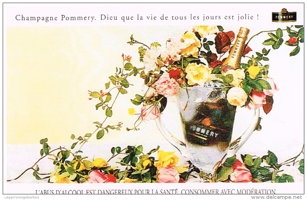 Lot De 3 Cartes Postales Champagne Pommery - Publicité