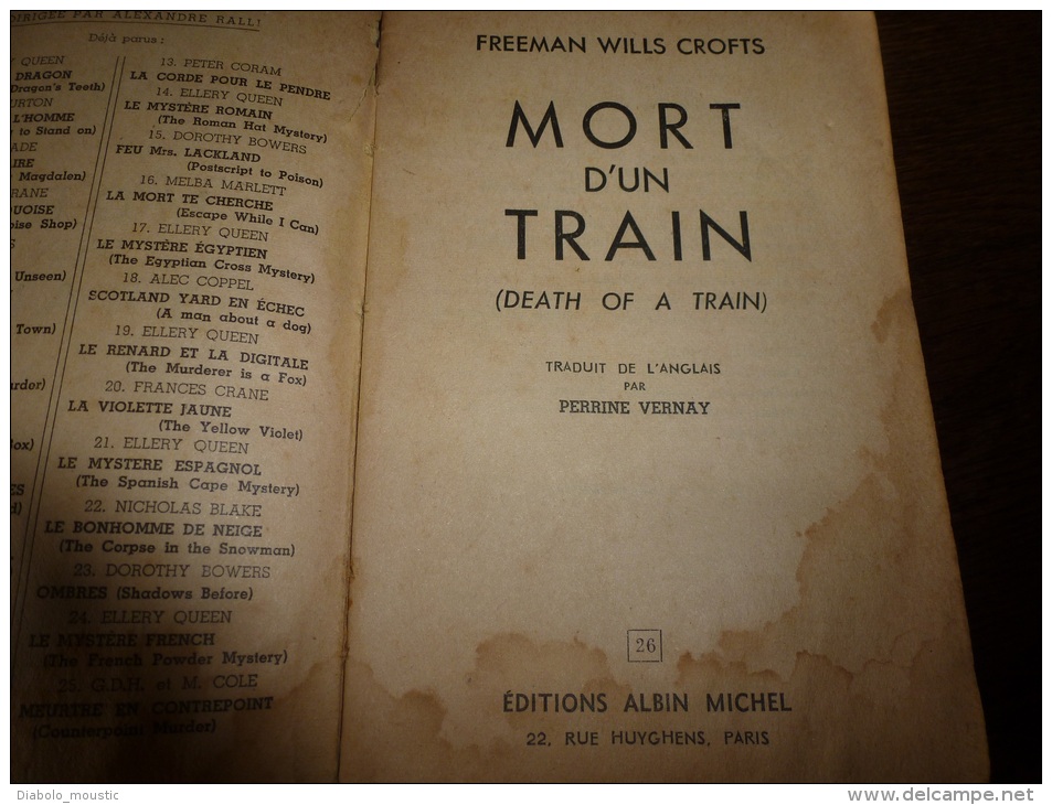 MORT D'UN TRAIN - Albin-Michel - Le Limier