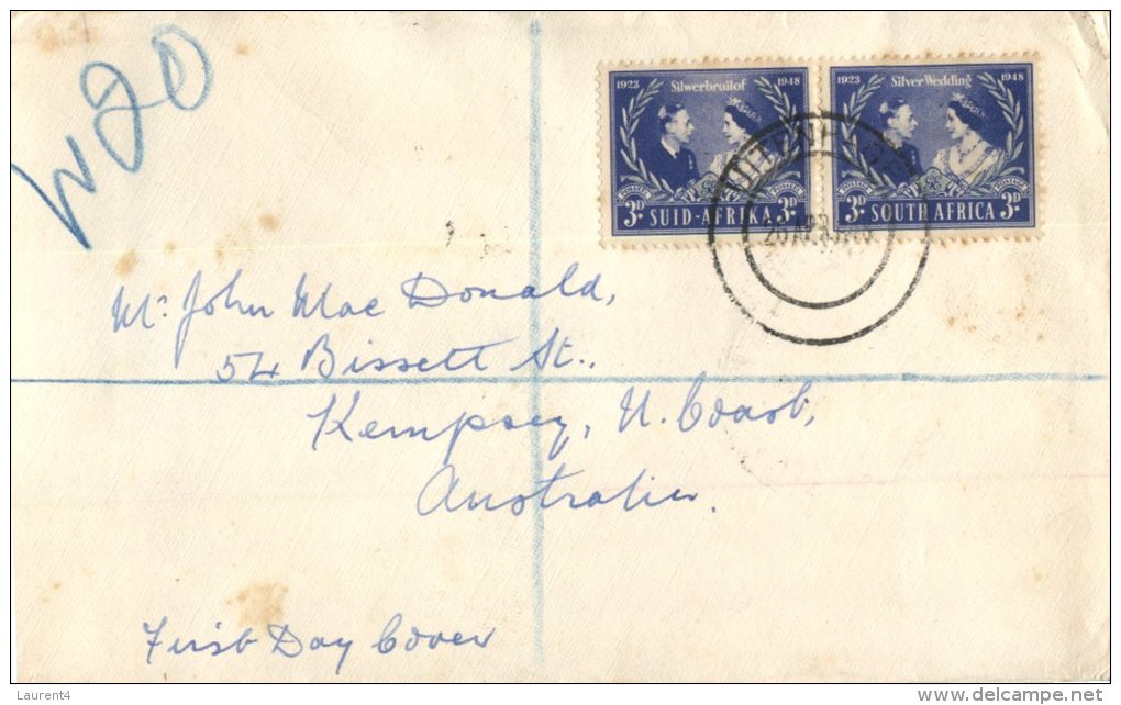 (355) Registered FDC Cover Posted From South Africa To Australia - 1943 - Lettres & Documents