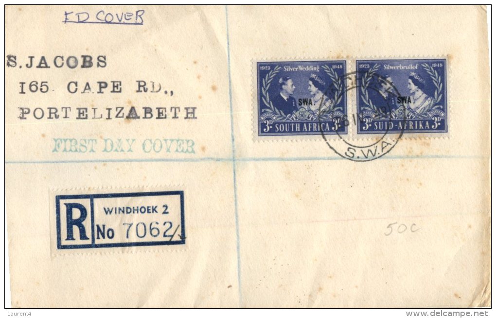(355) Registered Cover Posted From South Africa To Port Elizabeth - 1948 - Covers & Documents