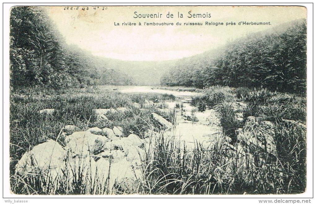 "Herbeumont - Souvenir De La Semois - La Rivière à L'embouchure Du Ruisseau Relogne" - Herbeumont