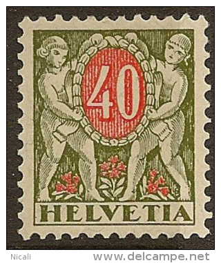 SWITZERLAND 1924 40c Postage Due SG D335 HM #AM257 - Postage Due