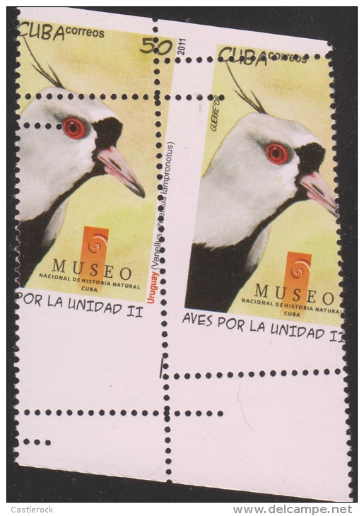 O) 2011, SHIFTED PERF BIRDS, PARROT, MNH - Sin Dentar, Pruebas De Impresión Y Variedades