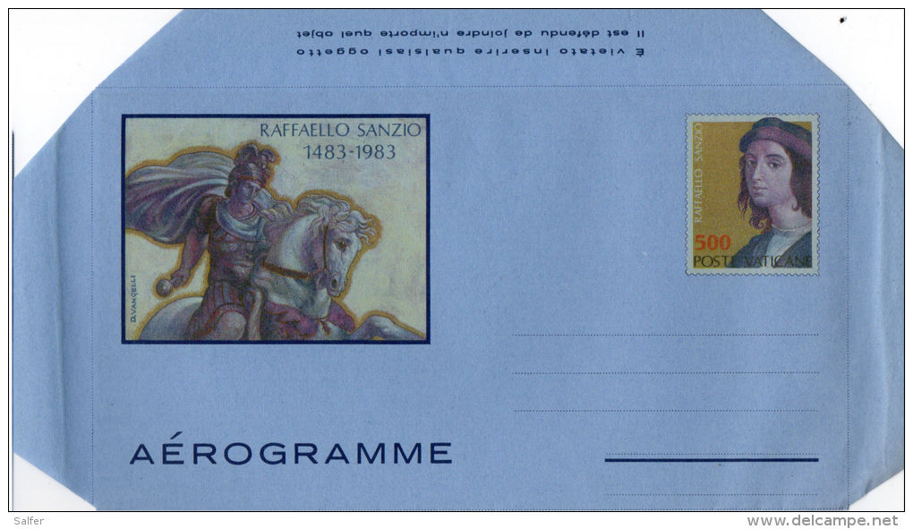 VATICANO / VATIKAN  AEROGRAMMA 1983  Raffaello  MNH - Postal Stationeries