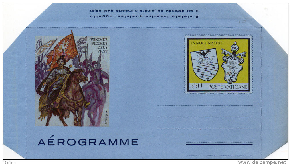 VATICANO / VATIKAN  AEROGRAMMA 1984  Innocenzo XI  MNH - Postal Stationeries