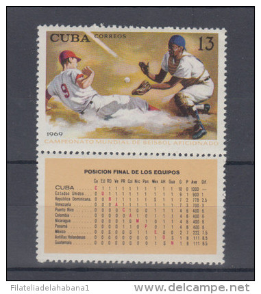 1969.22 CUBA PERFECT MINT. MNH. 1969. COMPLETE SET. BASEBALL. BEISBOL STADISTIC - Unused Stamps