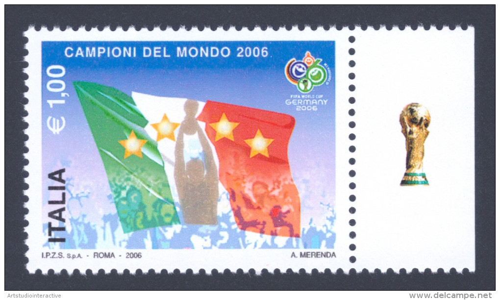 ITALIA REPUBBLICA 2006 "ITALIA CAMPIONE DEL MONDO 2006" MNH** - 2001-10: Mint/hinged