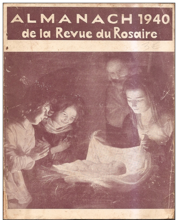 Almanach De La Revue Du Rosaire-1940 - Other & Unclassified