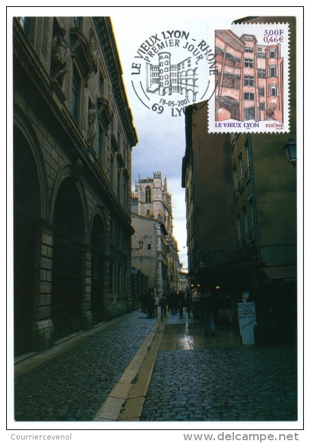 FRANCE - Carte Maximum - Le Vieux Lyon - Rhône - LYON 2001 - 2000-2009