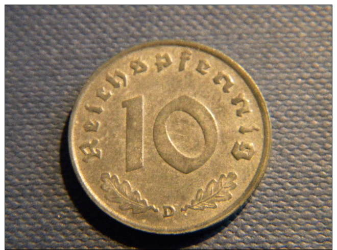 ALLEMAGNE - 10 REICHSPFENNIG 1942 D. - 10 Reichspfennig