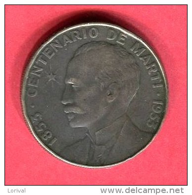 CUBA 1 PESO 1953 CENTENAIRE DE MARTI TB 32 - Cuba