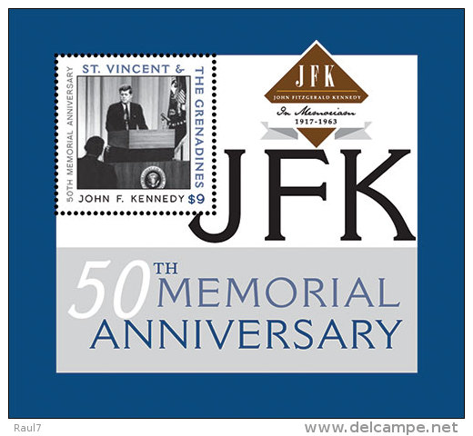 ST VINCENT 2013 - 50e Ann De La Mort De J.F.Kennedy  - 2 BF Neuf // Mnh - Kennedy (John F.)