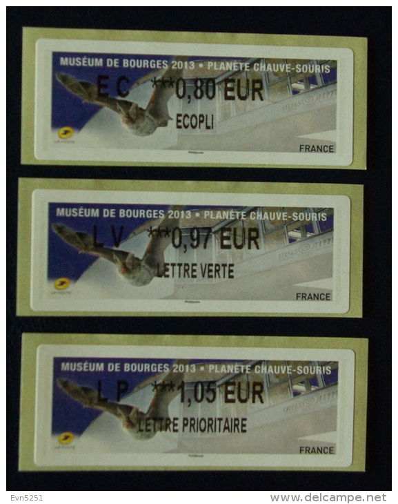 Lis01 Vignettes LISA  EC 0.80 ,  LV 0.97  , LP 1.05   :   Muséum De Bourges 2013 - 2010-... Illustrated Franking Labels