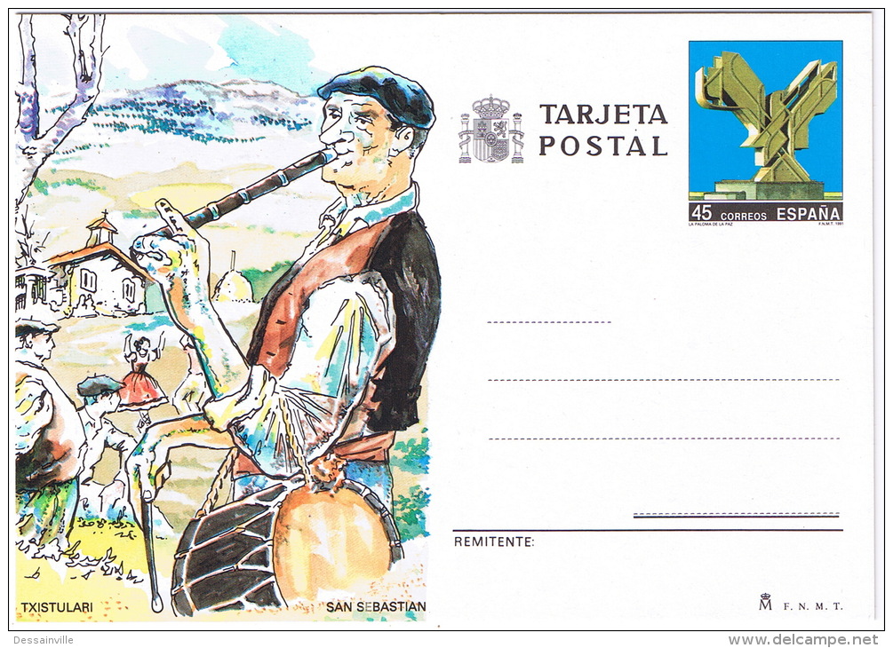 ENTERO POSTAL SAN SEBASTIAN 1991  LAIZ N°152 - 1931-....