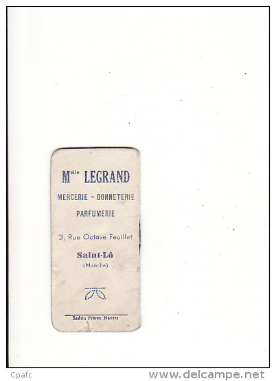 Calendrier 1939 : Legrand,mercerie,parfumer Ie Rue Octave Feuillet à Saint Lô (manche) - Small : 1921-40