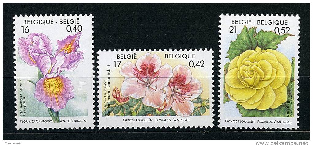 Lot 120 - B 10 - Belgique** N° 2902 à 2904 - Fleurs - Unused Stamps