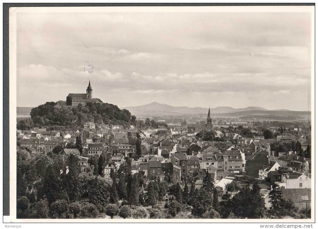 1964 SIEGBURG BENEDIKTINERABTEI MICHAELSBERG PROMENADE PANORAMA FG V SEE 2 SCANS - Siegburg