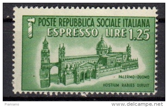 PIA - RSI - 1944 - Espresso : Duomo Di Palermo -  VARIETA' - (SAS 23) - Nuovi